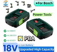 Batterie de remplacement 18V 4.0Ah pour Bosch série PBA, compatible avec les outils 18V Home & Garden PSB PSR, chargeurs AL1880CV AL18815CV 4.0AH 4PCS
