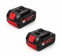 Batterie de Remplacement 18V 5.0Ah pour Bosch Professional Compatible avec BAT609 BAT618G GBA 18V - Lot de 2
