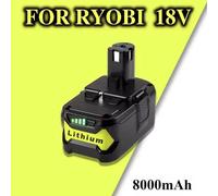 Batterie de remplacement 18V One+ - Batterie pour outils P108 P107 RB18L50 - Lithium-ion - Haute capacité (8000mAh) - Rechargeable - 1 pièce