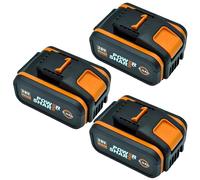 Batterie de remplacement, 20V, 6,0Ah, batterie lithium-ion, compatible avec Worx 6AhX3