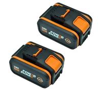 Batterie de remplacement, 20V, 6000 mAh, lithium-ion, compatible avec Worx 6AhX2