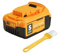 Batterie de remplacement 5,0 Ah, compatible avec les modèles Dewalt 20V DCB200/DCB204, entre autres.