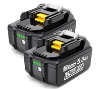 Batterie de remplacement 5,0 Ah pour Makita 18V, compatible avec BL1850B