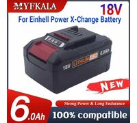 Batterie de remplacement 6000mAh EIN18C2 Li-ion pour EINHELL 18V batterie puissance x-change PX-BAT4 4511396 4511437 Outils électriques 1PCS battery 8000mAh