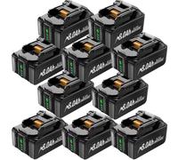 Batterie de remplacement - BL1830, batterie lithium-ion - Pack de 10 - 18 V - 8 Ah - Cellules 18650 - Pour outils électriques - Compatible avec BL1815, BL1840, BL1850, BL1860, BL1890