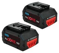 Batterie de remplacement, capacité de 10,0 Ah, compatible avec les outils 18V, lot de 2