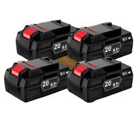 Batterie de remplacement, capacité de 6000 mAh, compatible avec les outils Parkside 20V, lot de 4 batteries 20V 6,0 Ah