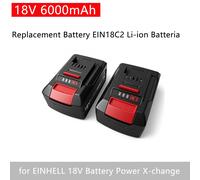 Batterie de remplacement Li-ion EIN18C2 6Ah 4Ah 18V pour EINHELL Power x-change PX-BAT4 PX-BAT52 4511396 4511437neu AXXIO TE-CD 18-2Li 4Ah