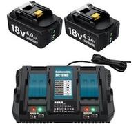 Batterie de remplacement Makita 18V, capacité 6,0Ah, charge rapide, compatible avec BL1860, 1 ensemble