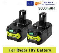Batterie de remplacement originale pour Ryobi RB18L50, 18V, 6ah, pour Ryobi P117, série 12V-18V, One Plus P107, P108, RB18L15, RB18L40 6000mAH-2PCS