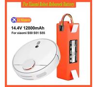 Batterie de remplacement pour aspirateur robot - Batterie lithium-ion 14,4 V - Compatible avec les modèles S6, S7, MaxV, Q5, Q7 Max - Batterie haute performance 12800 mAh - Dimensions : 137 x 45 x 43 