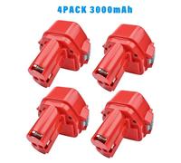Batterie de remplacement pour Makita 12V - Bloc-batterie NiMH 4x 3,0Ah - Compatible avec les modèles PA12, 1220, 1222, 1235, 1233S, 6271D - Batterie pour outils électriques