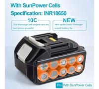 Batterie de remplacement pour outils 18V - 5Ah, lithium-ion - Haute capacité - Rechargeable