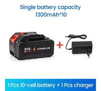 Batterie de remplacement pour outils électriques - Batterie lithium-ion - 13 000 mAh - Rechargeable - Format 1x10 cellules