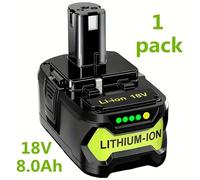 Batterie de remplacement pour outils électriques sans fil - Lithium-ion - 18 V - 8,0 Ah - 1 pièce - Compatible avec les modèles P104, P107, P108, P109