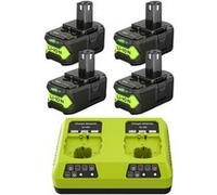 Batterie de remplacement Ryobi P108, capacité de 6000mAh, compatible avec plusieurs modèles, 4 Batterie 1 Chargeur