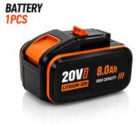 Batterie de remplacement - WA3553 - Batterie lithium-ion - 20 V - 8,0 Ah - 1 pièce - Compatible avec les modèles WX390, WX176, WX166.4 et WX372.1
