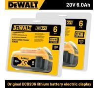 Batterie DEWALT 20V 6000mAh 100% originale pour outils électriques DCB606 DCB609 DCB182 DCB205 DCB206 DCB209, transport aérien 5AH X3 charger X1