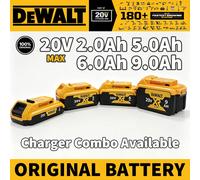 Batterie DeWALT XR 100% originale 18V/20V/60V 2Ah 5Ah 6Ah 9Ah DCB200 DCB202 DCB205 DCB206 DCB209 DCB609 pour outil électrique avec chargeur DW 2Ah x3 DCB1104 x1