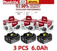 Batterie d'outil électrique Makita originale Bl1860 18V 6Ah, batterie de remplacement Li-Ion Lxt Bl1850 Bl1840 pour tournevis 18V avec BMS TPCell 18V M2TCH 6AX3