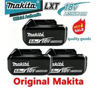 Batterie d'outil puissante 100% originale Makita 18V 5Ah 6Ah + chargeur, pour perceuse à percussion rechargeable au lithium DDF487, usage domestique 2 PCS 6.0Ah-charger
