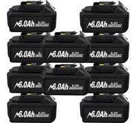 Batterie d'outillage 18V compatible Makita, batterie de rechange, violet pack de 10, convient pour BL1830/BL1860/BL1890