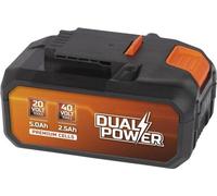 Batterie Dual Power POWDP9037, 2x20 V, 2500 mAh, 90 Wh, Pour Outils de Bricolage sans Fil