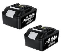 Batterie d'une capacité de 9 000 mAh, compatible avec divers outils Makita, 2 batteries de 9,0 Ah