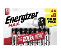 Energizer Piles LR6 (AA) Alcalines Max E303324700 1,5 V - Lot de 8