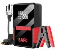Batterie externe de démarrage 12 V - 1 200 A Smart 4-en-1 - Compresseur d'air 150 PSI - Pompe à pneus - Lampe LED - USB - Or