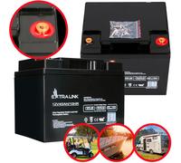 Batterie Extralink AGM 12 V 45 Ah sans entretien, cycle profond, pour camping-cars, photovoltaïque et onduleurs