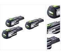 Batterie Festool 3x BP 18 Li 3,0 Ergo I batterie 18 V 3,0 Ah / 3000 mAh Li-Ion ( 3x 577704 ) avec indicateur de niveau de charge