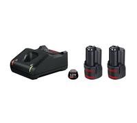 Batterie GBA 12 Volts 2.0 Ah x2 + chargeur GAL 12V-40 - 1600A019R8 BOSCH
