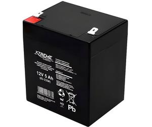 Batterie Gel rechargeable 12V 5Ah - XTREME - AGM - Sans entretien et sans fuite