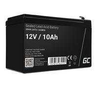 Batterie Green Cell AGM50 VRLA AGM 12V 10Ah (151x65x95mm) - Technologie VRLA AGM, 12 Volts, 10 Ampères-heures - Poids 2.45kg