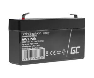 Batterie Green Cell AGM52 Sealed Lead Acid VRLA 6V 1,2Ah pour onduleur 97x24mm 290g