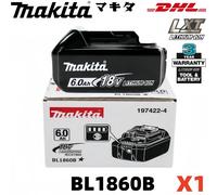 Batterie Li-ion authentique BL1860B 18V 6.0Ah pour perceuse-visseuse sans fil Makita 18V LXT hocs, scie, outil électrique avec indicateur LED Makita 2AH X2