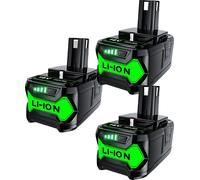 Batterie Li-ion, capacité 6000 mAh, compatible avec Ryobi P108, 3 pièces Batterie 6,0 Ah