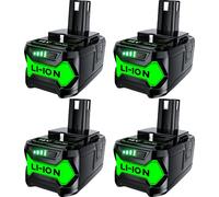 Batterie Li-ion, capacité 6000 mAh, compatible avec Ryobi P108, 4 batteries 6,0 Ah