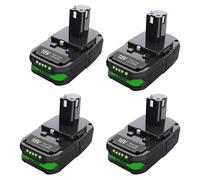 Batterie Li-ion, capacité de 3000 mAh, tension de 18 V, compatible avec Ryobi, 4BAT, 18V-d