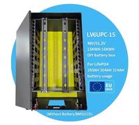Batterie LiFePO₄ de stockage, capacité de 15 kWh, compatible avec différents systèmes de gestion de batterie (BMS), boîtier de batterie uniquement