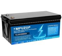 Batterie LiFePO4 12 V 200 Ah - LX-MF-12V200AH - À cycles profonds et résistante - Avec BMS - Pour installation solaire - Rechargeable - Dimensions : 49 × 26 × 22 cm - Bleu ciel