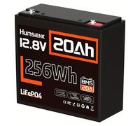 Batterie LiFePO4 12V 20Ah - Batterie lithium - Batterie pour camping-car - Batterie pour coffre - Batterie pour énergie solaire - Faible entretien