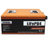 Batterie LiFePO4 12V 300Ah - Accumulateur - Stockage d'énergie - Batterie lithium - Batterie pour camping-car - Grande capacité 300Ah