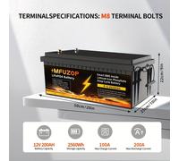 Batterie LiFePO4 12V - Batterie lithium-fer-phosphate - Batterie à décharge profonde - Batterie pour camping-car - Batterie pour systèmes solaires