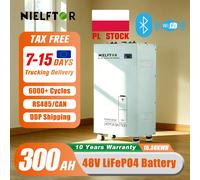 Batterie LiFePO4 48V 300Ah avec BMS intelligent, stock UE, 51.2V 100Ah 200Ah 300Ah 600Ah 900Ah 15KWH, pour solaire et VR, sans taxes 51.2V100Ah Poland