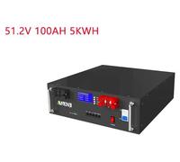 Batterie LiFePO4 - ANJ-51.2V-100AH - 51,2 V - 100 Ah - 5,12 kWh - 16S - Cellules de qualité A - BMS avec application Bluetooth, RS485/CAN