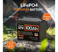 Batterie LiFePO4 - Batterie lithium-ion - Batterie solaire - Batterie pour camping-car - Batterie domestique - 12V 100Ah - Plus de 15 000 cycles