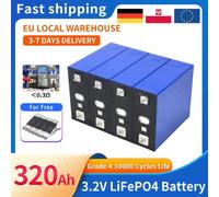 Batterie LiFePO4 - Batterie lithium-ion - Batterie solaire - Batterie pour camping-car - Batterie pour bateau - 3,2V 320Ah - Boîtier en aluminium