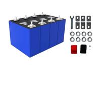 Batterie LiFePO4, haute capacité, compatible avec plusieurs tensions, lot de 4 batteries de 3,2V et 100Ah
